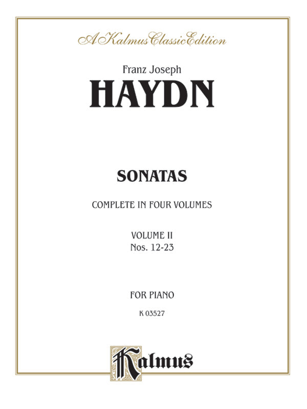 Sonatas, Volume II (Nos. 12-23) Cover Image