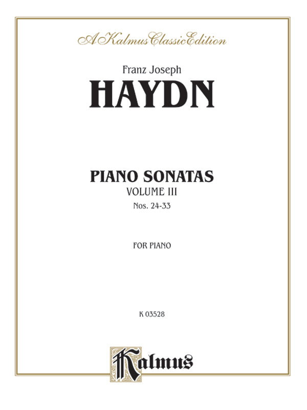 Sonatas, Volume III (Nos. 24-33) Cover Image