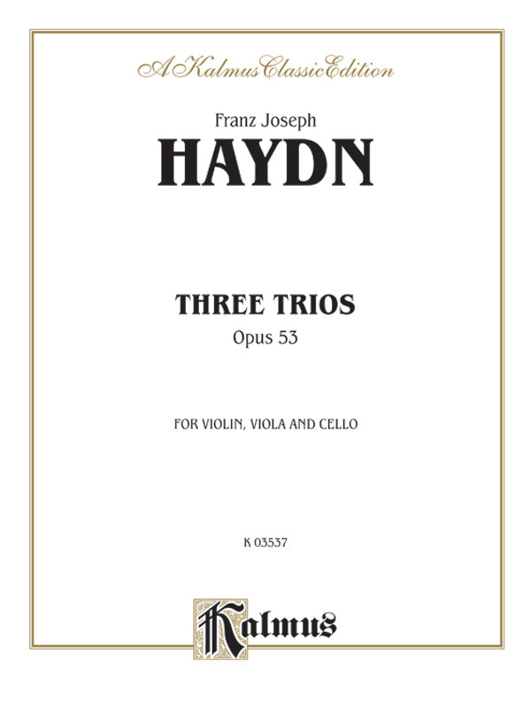Three Trios, Opus 53 Cover Image