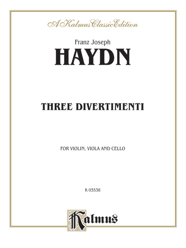 Haydn: Three Divertimenti Sheet Music Preview