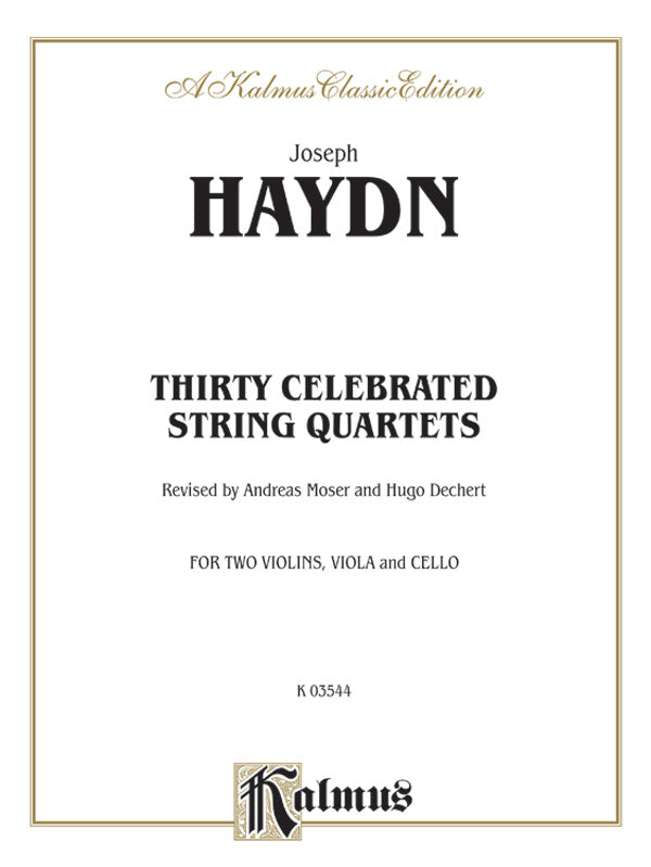 Thirty Celebrated String Quartets, Volume II - Op. 3, Nos. 3, 5; Op. 20, Nos. 4, 5, 6; Op. 33, Nos. 2, 3, 6; Op. 64, Nos. 5, 6; Op. 76, Nos. 1, 2, 3, 4, 5, 6: 1st Violin Sheet Music Preview