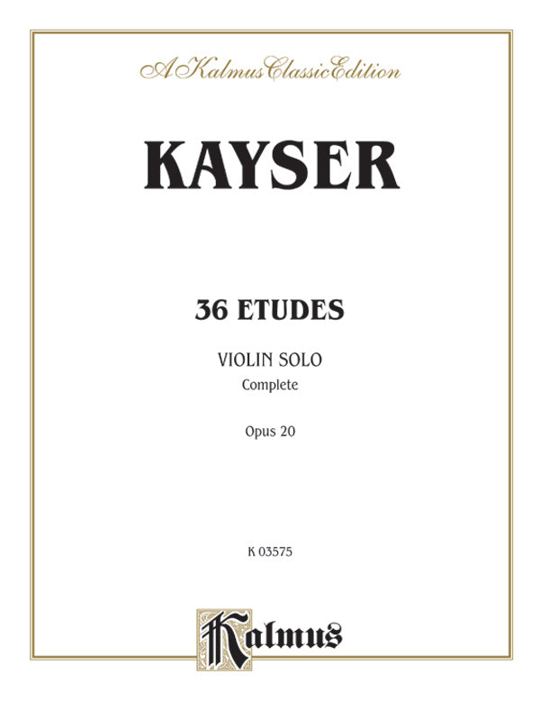 36 Etudes, Opus 20 (Complete) Cover Image