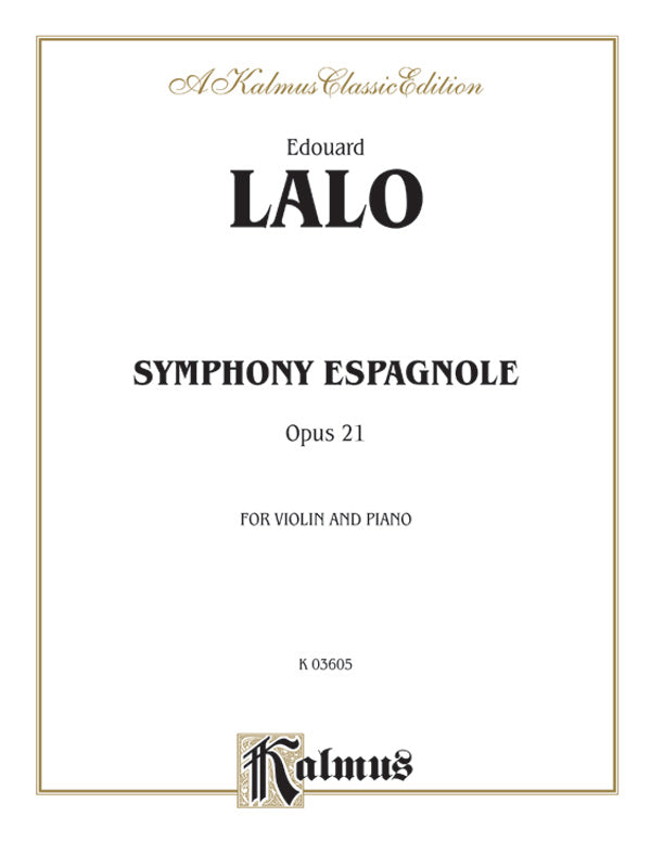 Symphony Espagnole, Opus 21 Cover Image