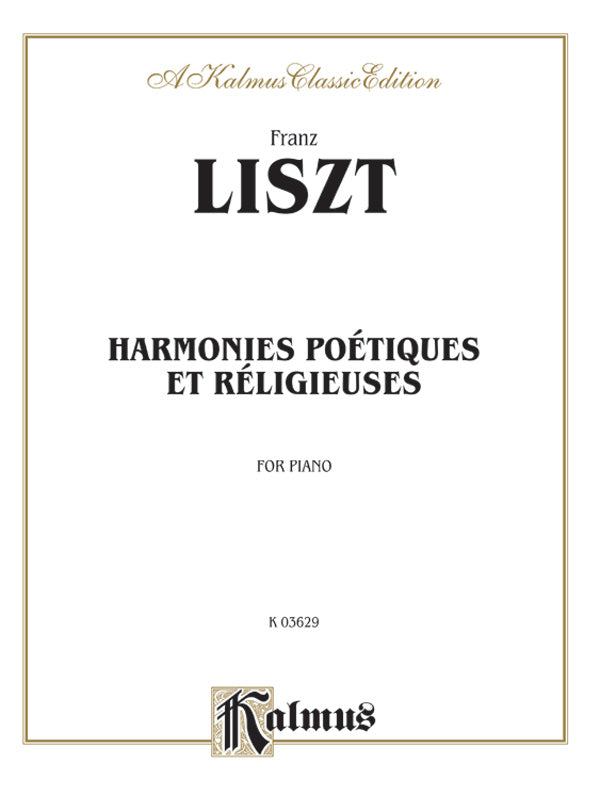 Harmonies poétiques and réligieuses Cover Image