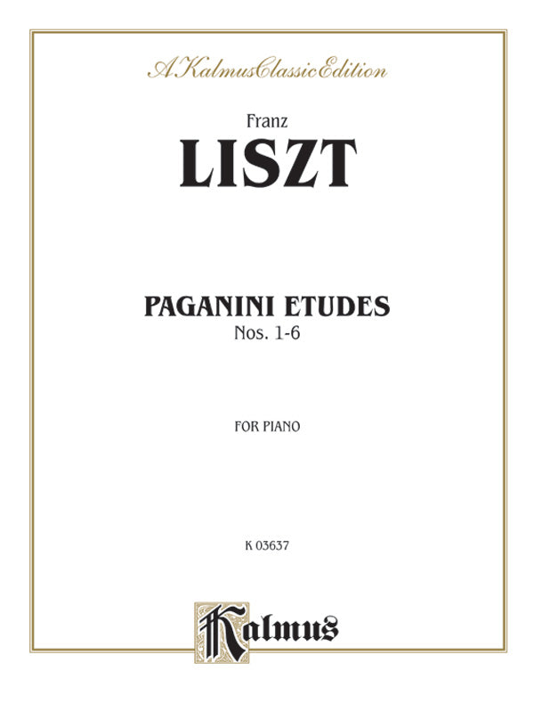 Liszt: Paganini Etudes Sheet Music Preview