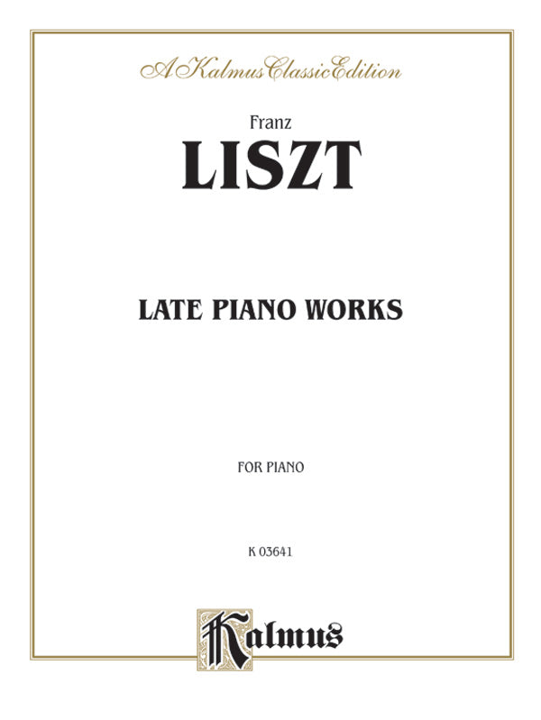 Late Piano Works Cover Image