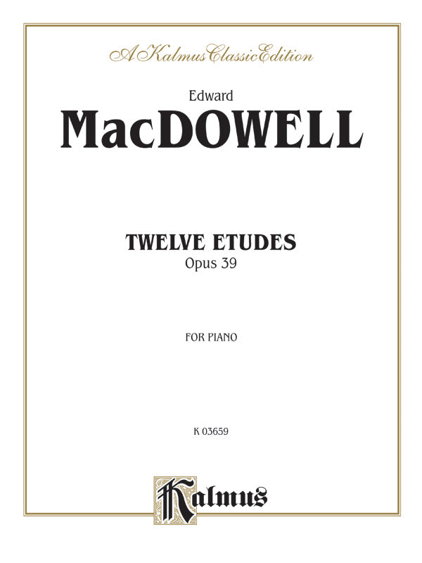 Twelve Etudes, Opus 39 Cover Image