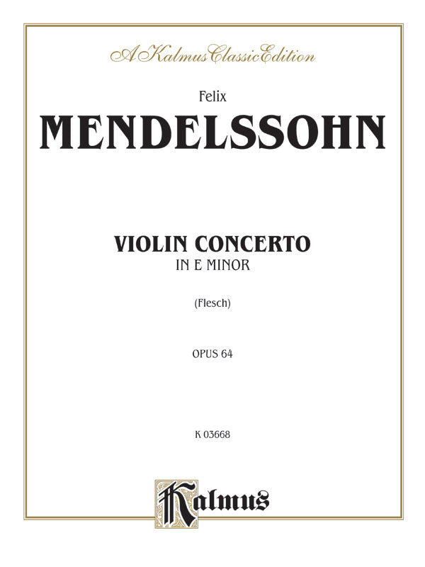 Mendelssohn: Violin Concerto, Op. 64 (Arr. Carl Flesch) Sheet Music Preview