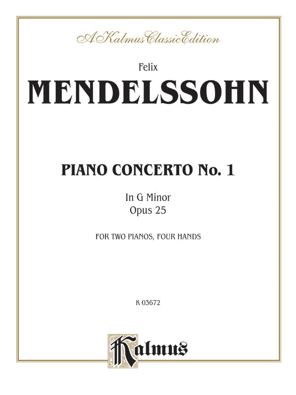 Piano Concerto No. 1 in G Minor, Opus 25 Cover Image