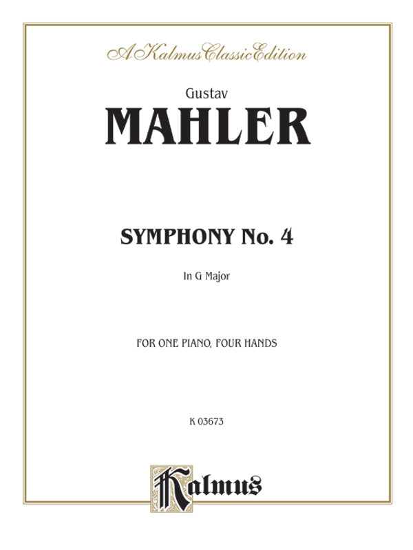 Mahler: Symphony No. 4, in G Major Sheet Music Preview