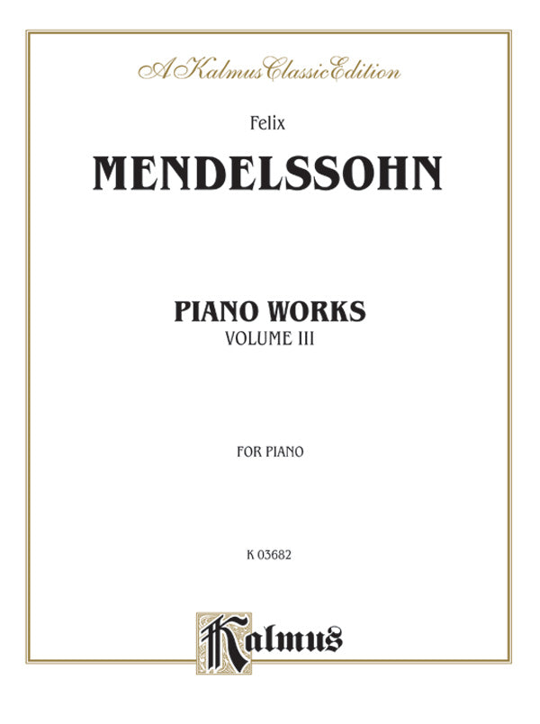 Mendelssohn: Complete Works (Volume III) Sheet Music Preview