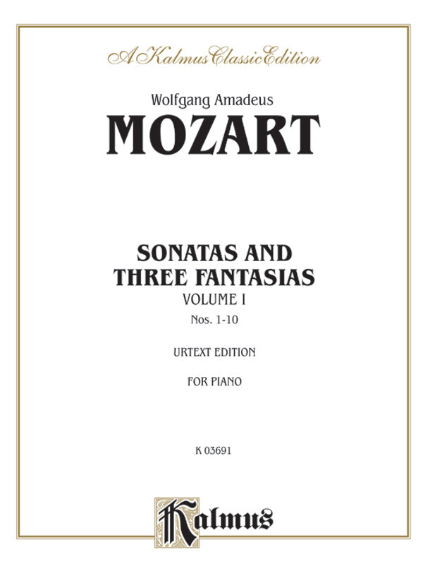 Sonatas and Three Fantasias, Volume I Cover Image
