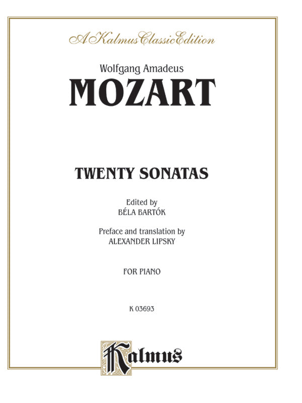 Mozart: Twenty Sonatas (Ed. Béla Bartók) Sheet Music Preview