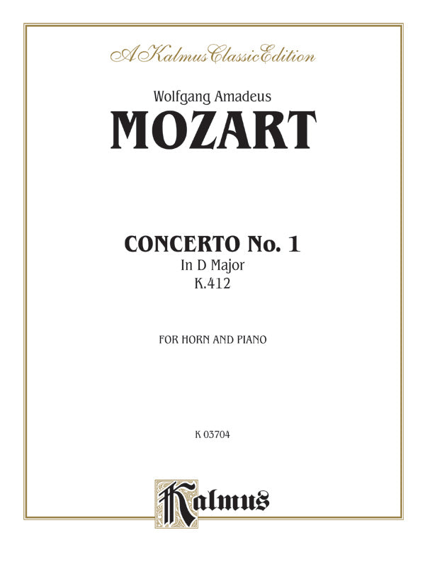 Mozart: Concerto No. 1 in D Major, K. 412 Sheet Music Preview