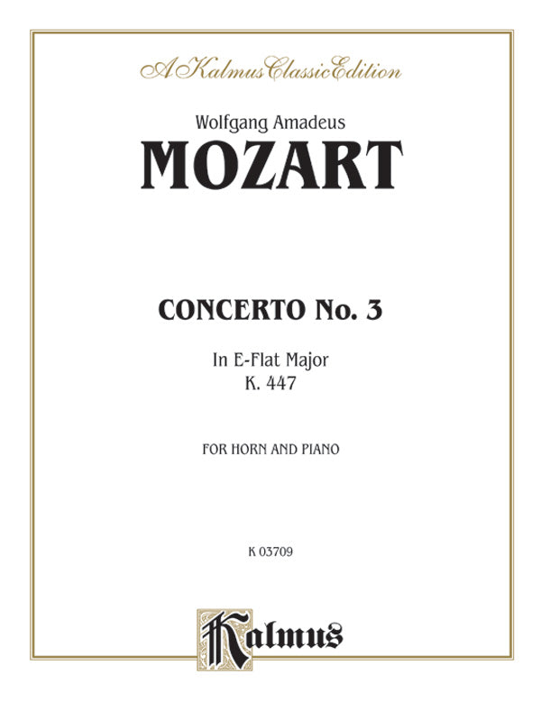 Horn Concerto No. 3 in E-flat Major, K. 447 Cover Image