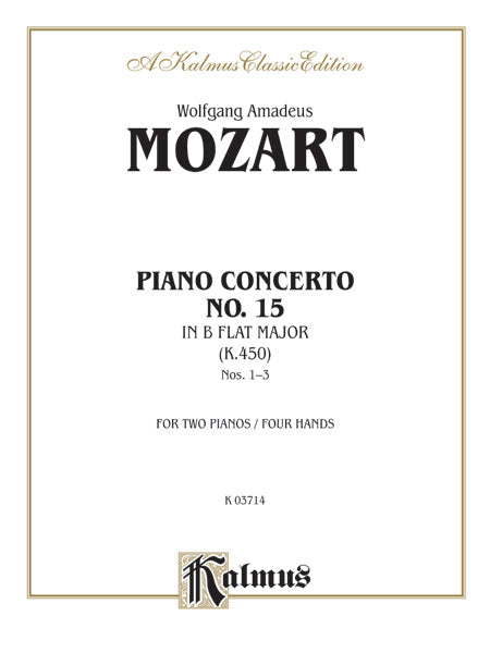Mozart: Piano Concerto No. 15 in B flat Major, K. 450 Sheet Music Preview