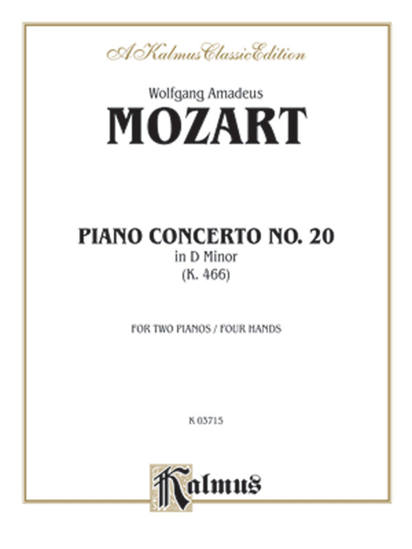 Piano Concerto No. 20 in D Minor, K. 466 Cover Image