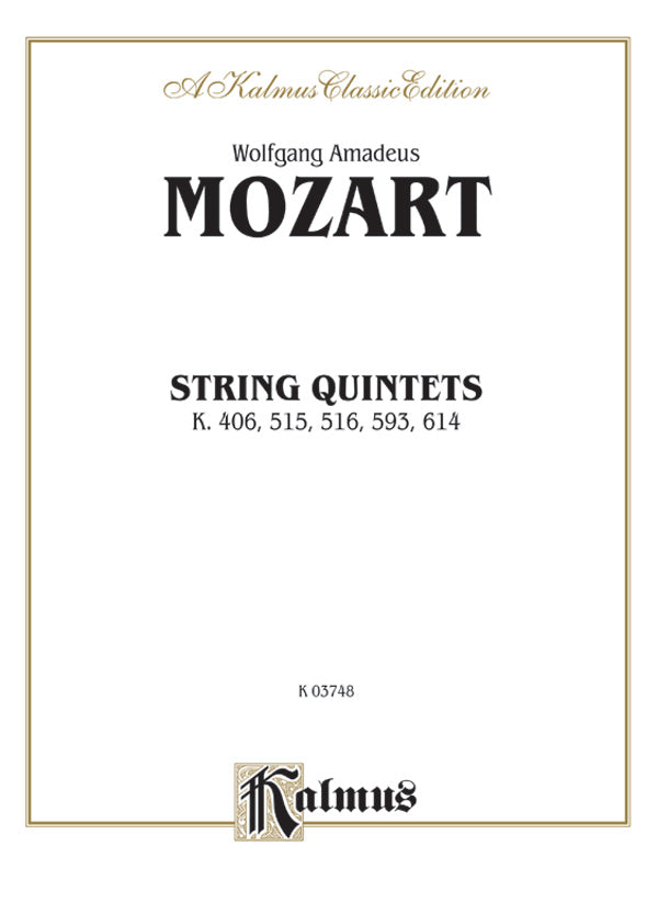 String Quintets, K. 406, 515, 516, 593, 614: 1st Violin Sheet Music Preview