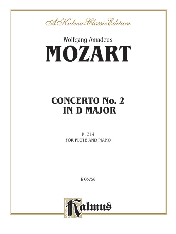 Flute Concerto No. 2 in D Major, K. 314 Cover Image
