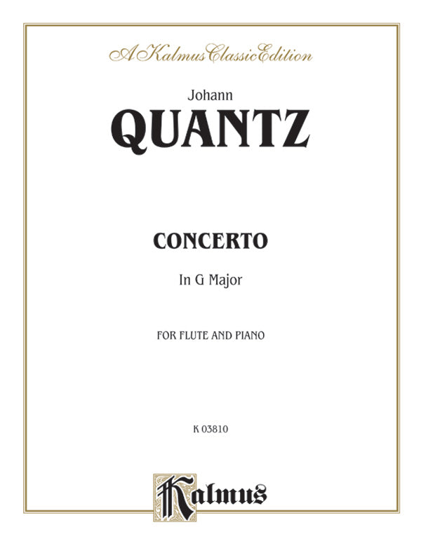Quantz: Concerto in G Major Sheet Music Preview