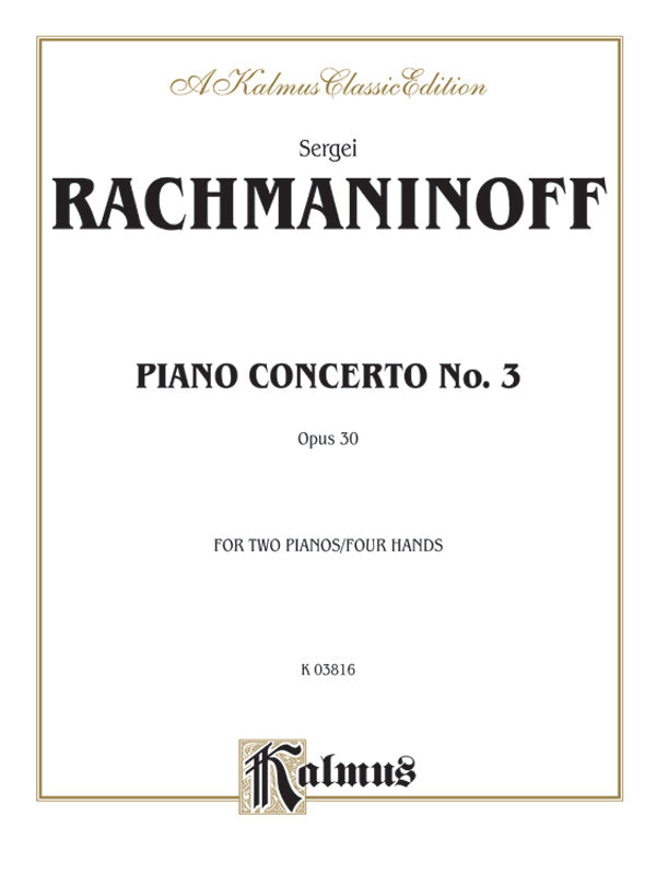 Piano Concerto No. 3 in D Minor, Opus 30 Cover Image
