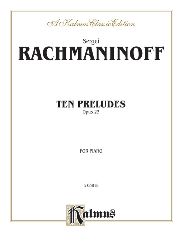 Ten Preludes, Opus 23 Cover Image