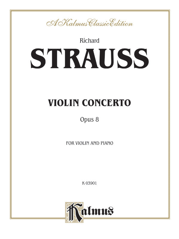 Strauss: Violin Concerto, Op. 8 Sheet Music Preview