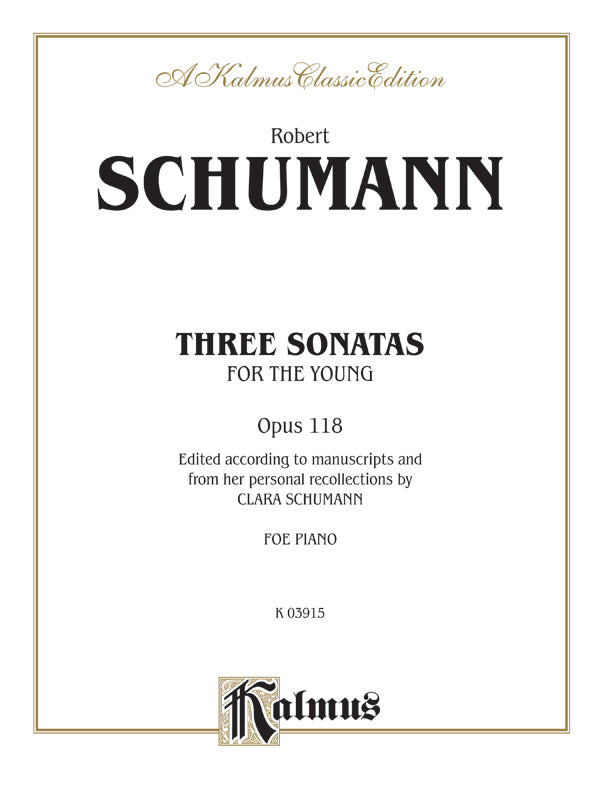 Three Sonatas for the Young, Opus 118 Cover Image