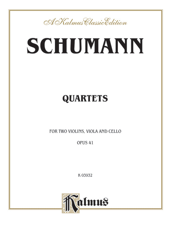 String Quartets, Op. 41, Nos. 1, 2 & 3: Viola Sheet Music Preview