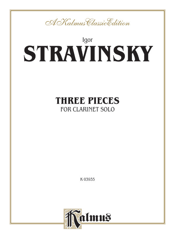 Stravinsky: Three Pieces Sheet Music Preview