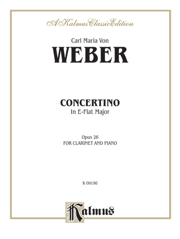 Concertino for Clarinet in E-flat Major, Opus 26 Cover Image