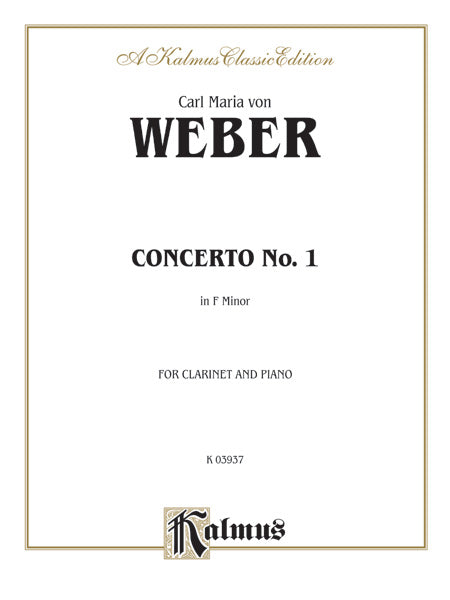 Clarinet Concerto No. 1 in F Minor, Opus 73 Cover Image