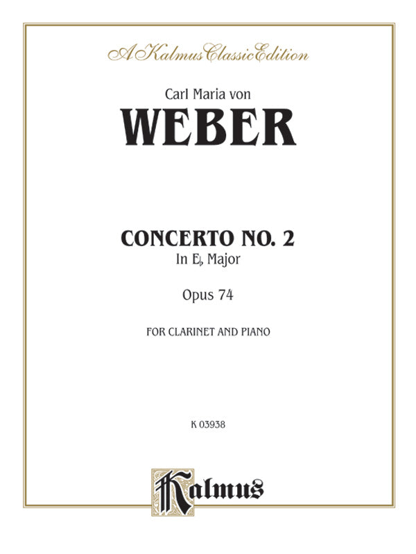 Clarinet Concerto No. 2 in E-flat Major, Opus 74 Cover Image