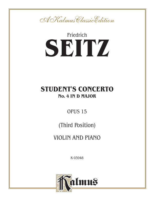 Seitz: Student's Concerto No. 4 in D Major, Op. 15 Sheet Music Preview