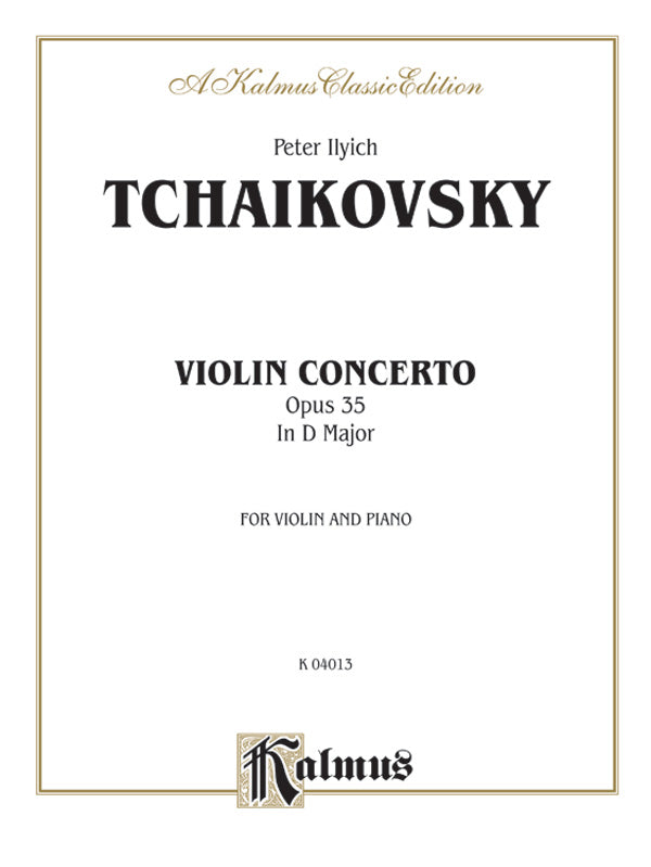 Violin Concerto, Opus 35 in D Major Cover Image