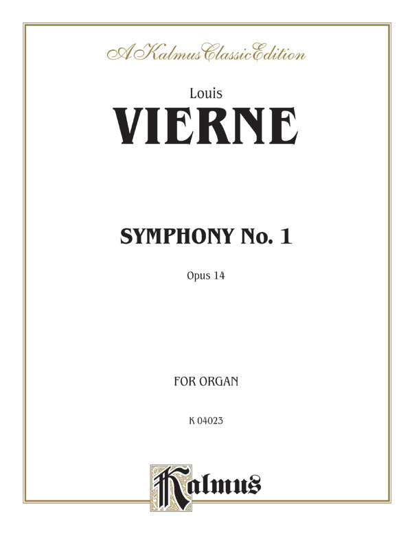 Vierne: Symphony No. 1, Op. 14 Sheet Music Preview