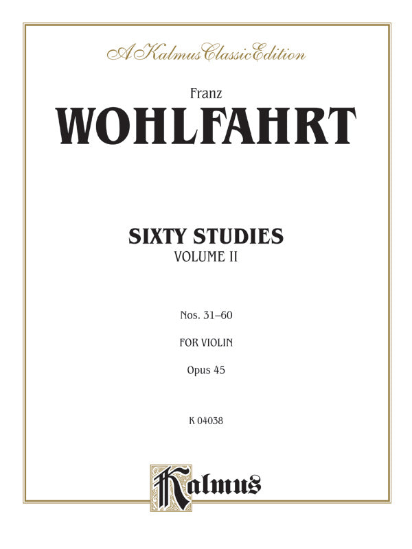 Sixty Studies, Opus 45, Volume II (Nos. 31-60) Cover Image