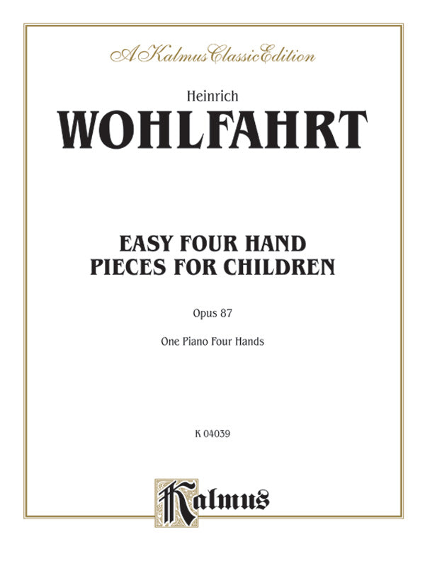 Wohlfahrt: Easy Four Hand Pieces for Children, Op. 87 Sheet Music Preview