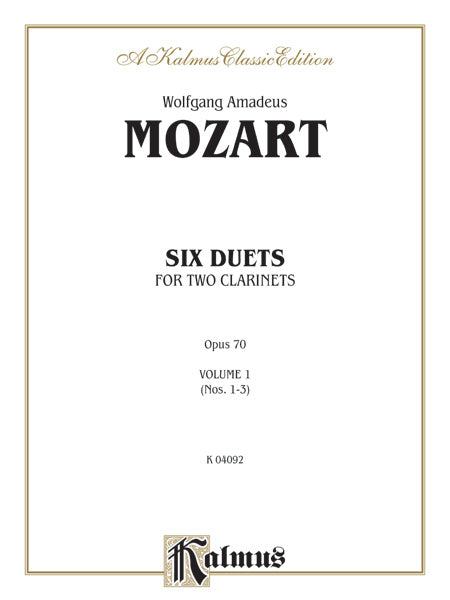 Six Duets, Volume I (Nos. 1-3) Cover Image
