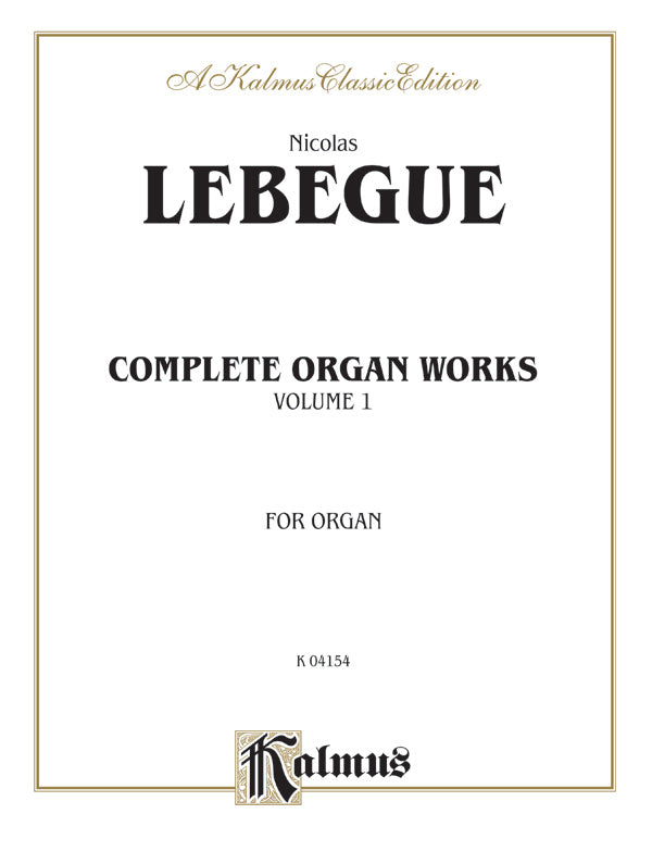 Lebegue: Complete Organ Works, Volume I Sheet Music Preview