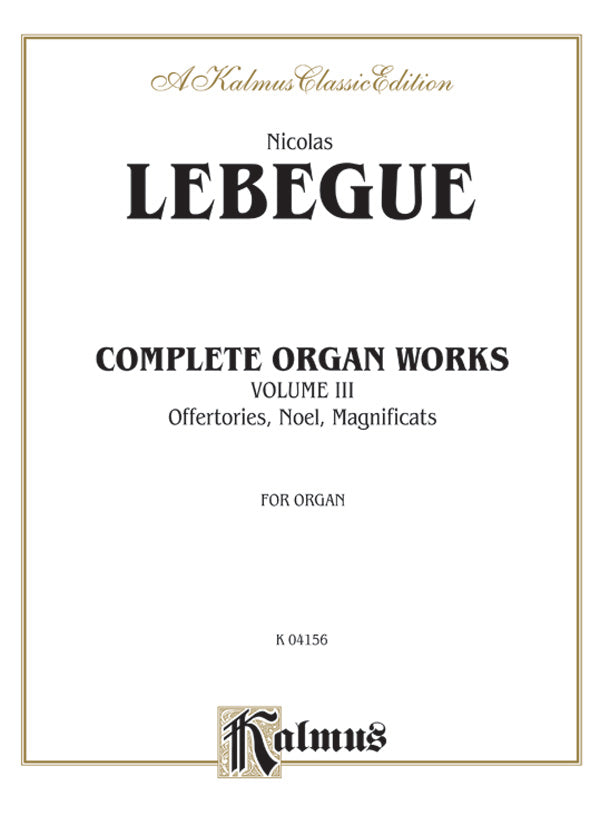 Complete Organ Works, Volume III Cover Image