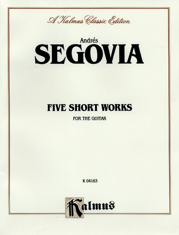 Five Short Works for the Guitar Cover Image