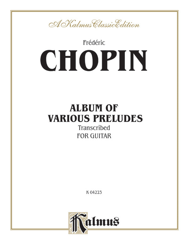 Album of Various Preludes Transcribed for Guitar Cover Image