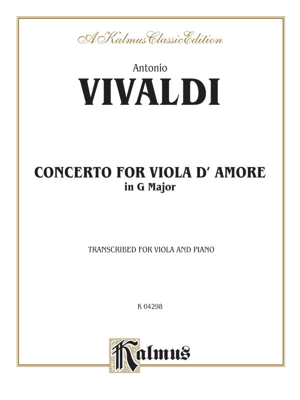 Concerto for Viola d'Amore Cover Image