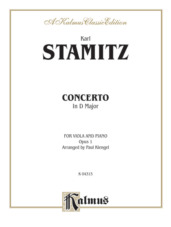 Concerto in D Major, Opus 1 Cover Image