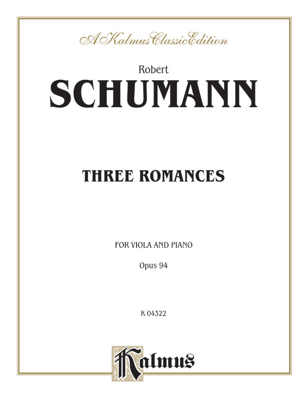 Three Romances, Opus 94 Cover Image