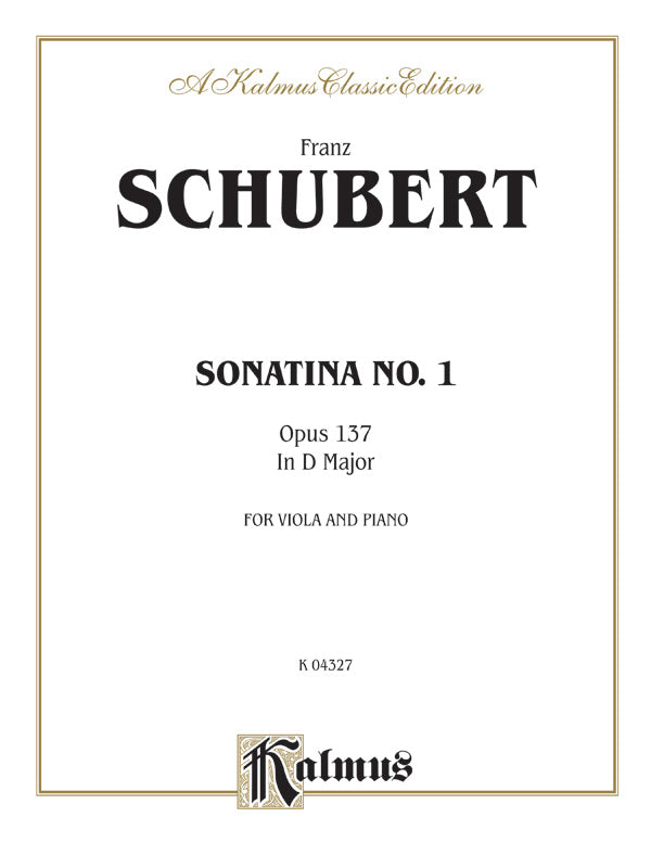 Sonatina No. 1 in D Major, Opus 137 Cover Image