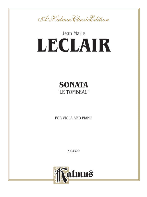 Sonata "Le Tombeau" Cover Image