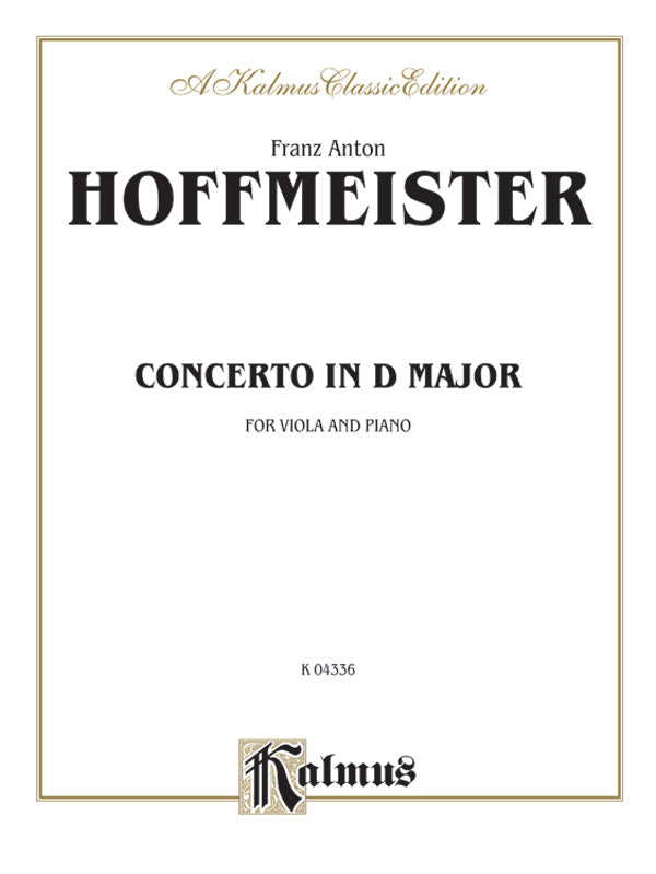 Viola Concerto in D Major Cover Image