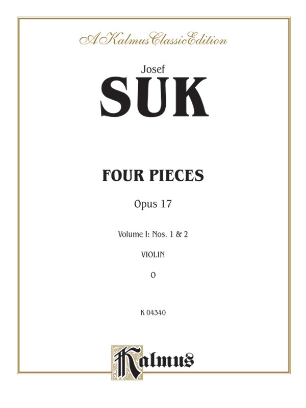 Four Pieces, Volume I, Opus 17, Nos. 1 and 2 Cover Image